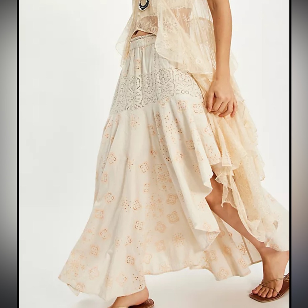 NWT Free People Doily Maxi Skirt
